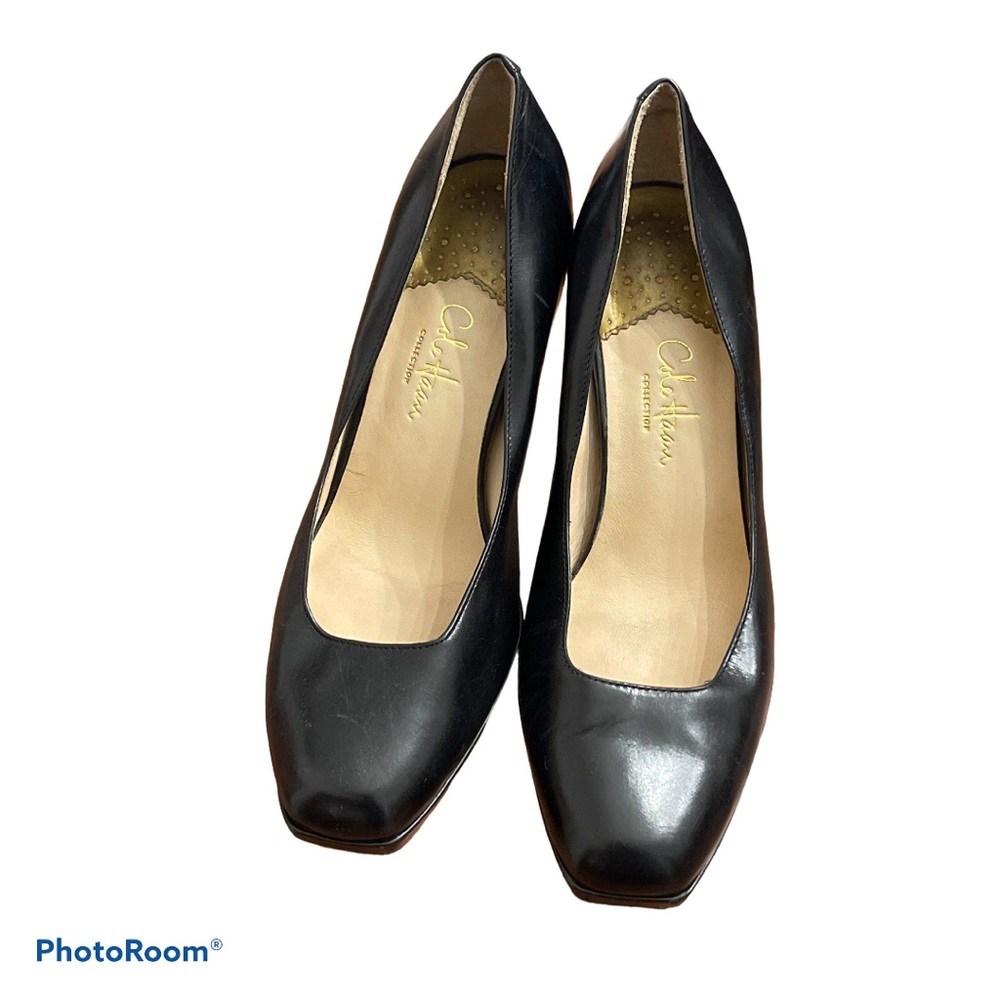 COLE HAAN collection Nike air square toe black heels size 6
